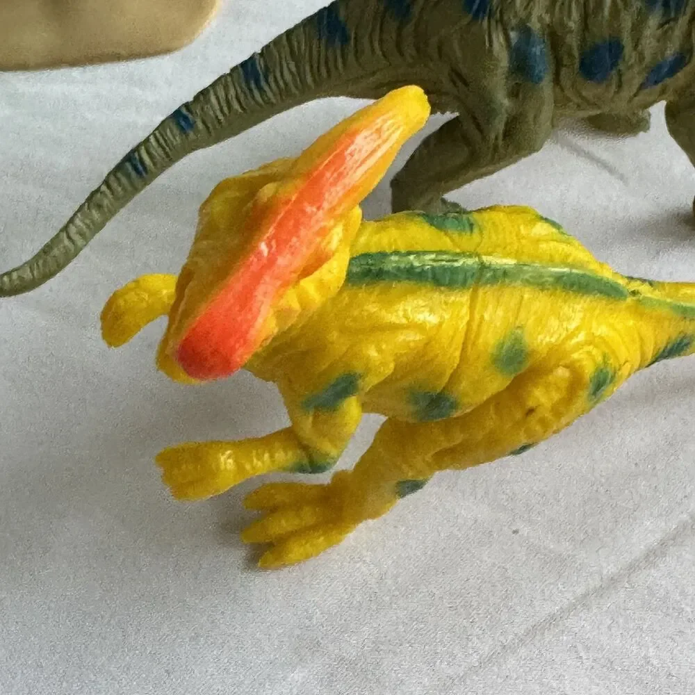 Dinosaur Toy Lot Pterodactyl Parasaurolophus Edaphosaurus Triceratops Amargasaur